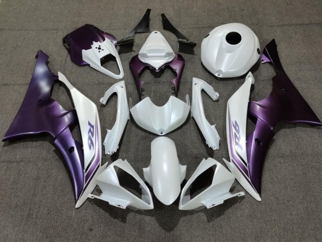 2008-2016 White Purple Yamaha YZF R6 Motorcycle Fairing