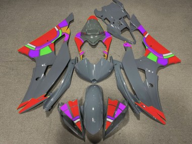 2008-2016 Nardo Grey Red Color Wheel Yamaha YZF R6 Motorcycle Fairings