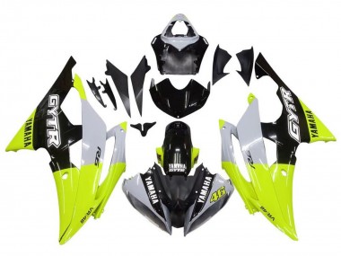 2008-2016 White Green Glossy Black GYTR Yamaha YZF R6 Motorcycle Fairings