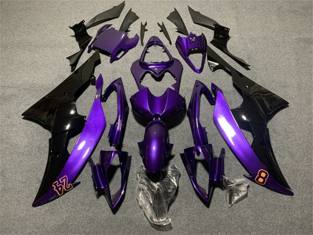 2008-2016 Purple Glossy Black 24 Yamaha YZF R6 Motorcycle Fairings