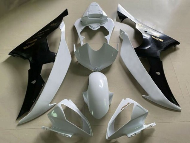 2008-2016 White Black Yamaha YZF R6 Motorcycle Fairings