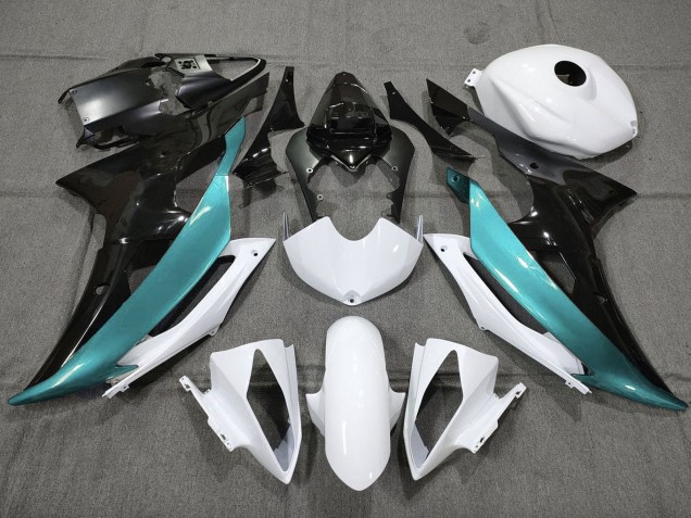 2008-2016 White Black Teal Blue Yamaha YZF R6 Motorcycle Fairings