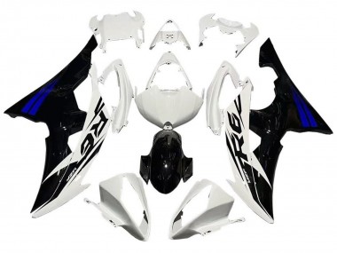 2008-2016 White Blue Glossy Black Yamaha YZF R6 Motorcycle Fairings