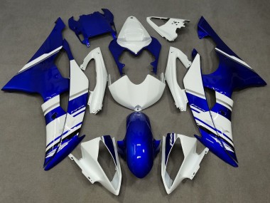 2008-2016 White Blue Yamaha YZF R6 Motorcycle Fairings