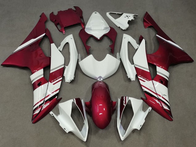 2008-2016 White Candy Red Yamaha YZF R6 Motorcycle Fairings
