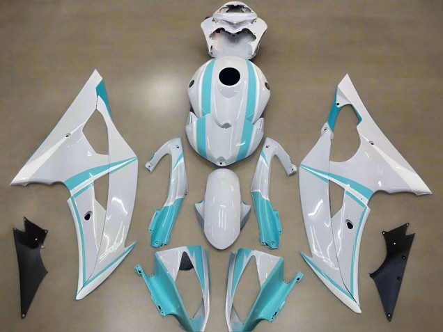2008-2016 White Light Blue Yamaha YZF R6 Motorcycle Fairings