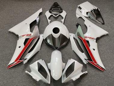2008-2016 Pearl White Red Yamaha YZF R6 Motorcycle Fairings