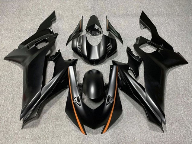 2017-2023 Matte Black Orange Yamaha YZF R6 Motorcycle Fairings