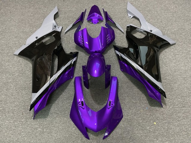 2017-2023 Grey Purple Glossy Black Yamaha YZF R6 Motorcycle Fairings