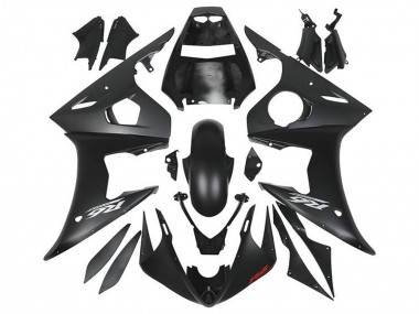 2005 Matte Black Silver Red Yamaha YZF R6 Motorcycle Fairings