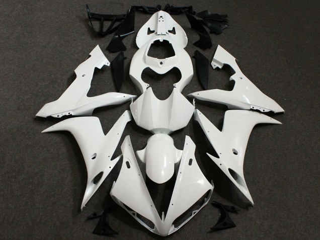 2005 White Yamaha YZF R6 Motorcycle Fairings