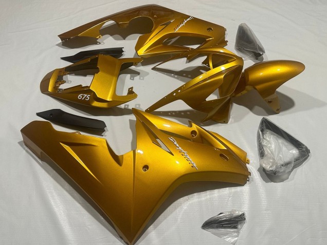 2006-2008 Metallic Gold Triumph Daytona 675 Triple Motorcycle Fairings