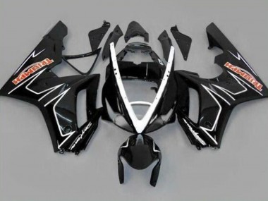 2006-2008 Glossy Black White Stripe Triumph Daytona 675 Triple Motorcycle Fairings