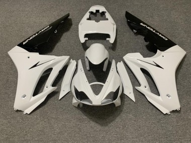 2006-2008 White Glossy Black Triumph Daytona 675 Triple Motorcycle Fairing