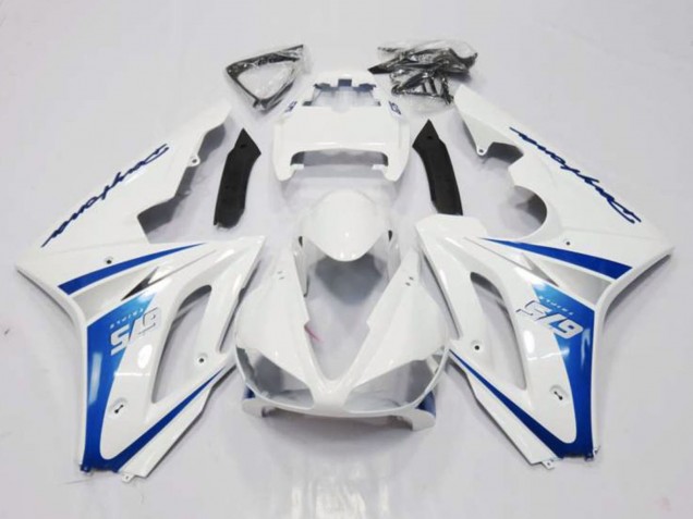 2006-2008 White Blue Triumph Daytona 675 Triple Motorcycle Fairing