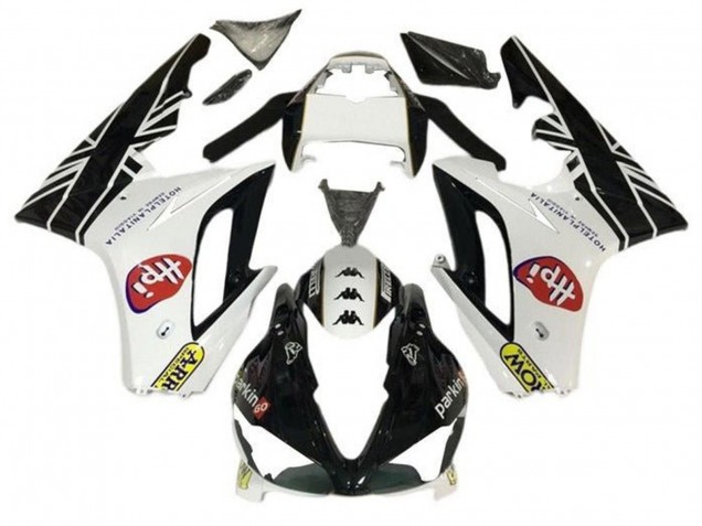 2009-2012 White Glossy Black HPi Triumph Daytona 675 Triple Motorcycle Fairings
