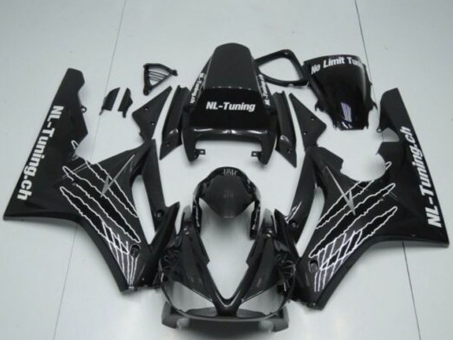 2009-2012 Glossy Black White Claw Triumph Daytona 675 Triple Motorcycle Fairings
