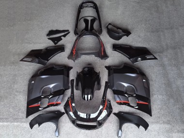 1987-1988 Glossy Black Matte Grey Red Line Honda CBR1000F Hurricane Motorcycle Fairings