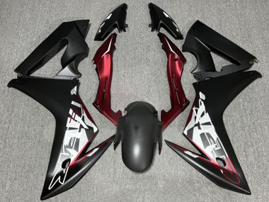 2014-2016 Matte Black Red Honda CBR650F Motorcycle Fairings