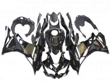 2019-2026 Glossy Black White Gold Kawasaki ZX4R ZX-4RR Motorcycle Fairings