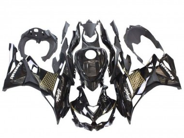 2019-2025 Glossy Black White Gold Kawasaki ZX4R ZX-4RR Motorcycle Fairings