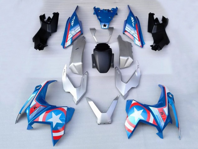 2022-2024 Silver Blue Red White Star Honda ADV160 Motorcycle Fairings