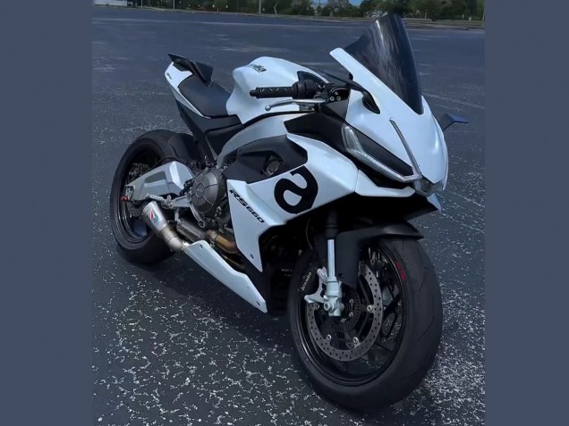 2020-2024 White Aprilia RS660 Motorcycle Fairings