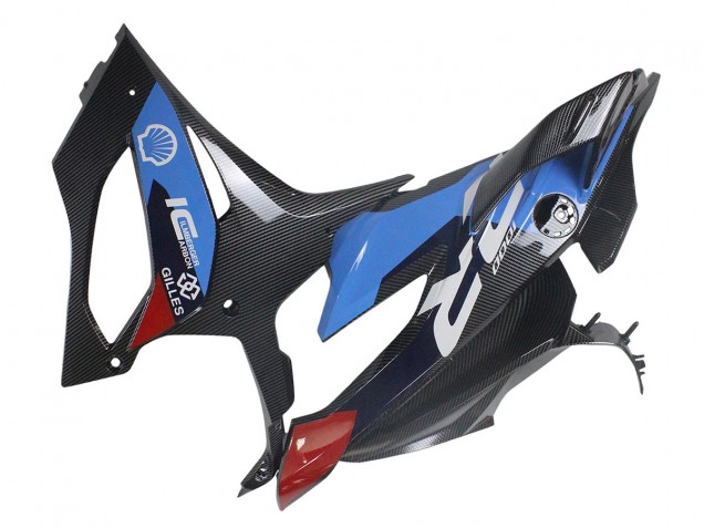 2023-2024 Blue Red Carbon Fiber BMW S1000RR Motorcycle Fairings