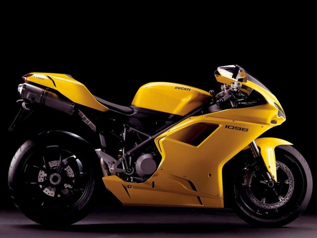 2007-2014 Yellow Ducati 1098 Motorcycle Fairings