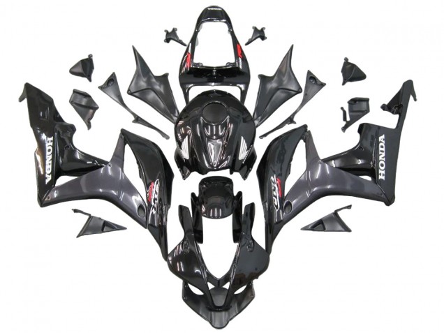 2007-2008 Grey Glossy Black with Decals Honda CBR600RR Motorcycle Fairings