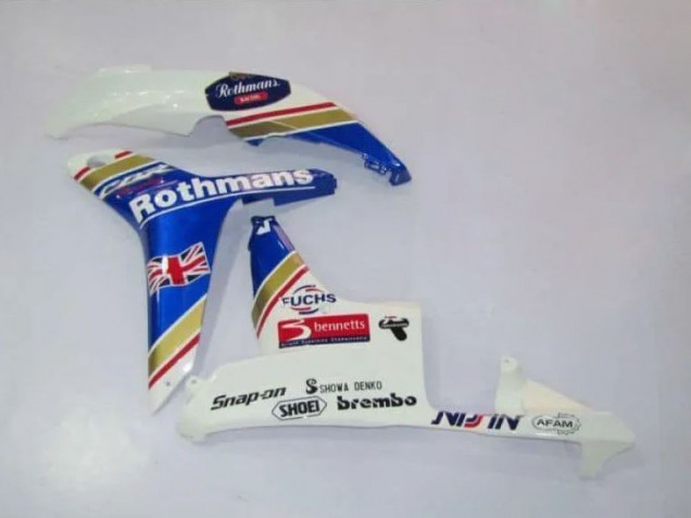 2007-2008 White Blue Yellow Rothmans Honda CBR600RR Motorcycle Fairings