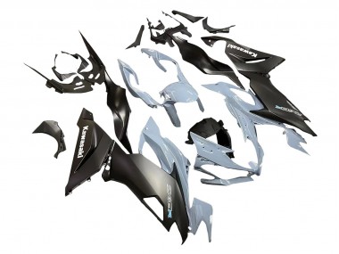2019-2022 Grey Matte Black Kawasaki ZX6R Motorcycle Fairings