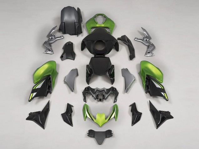 2020-2024 Black Green Kawasaki Z900 Motorcycle Fairings