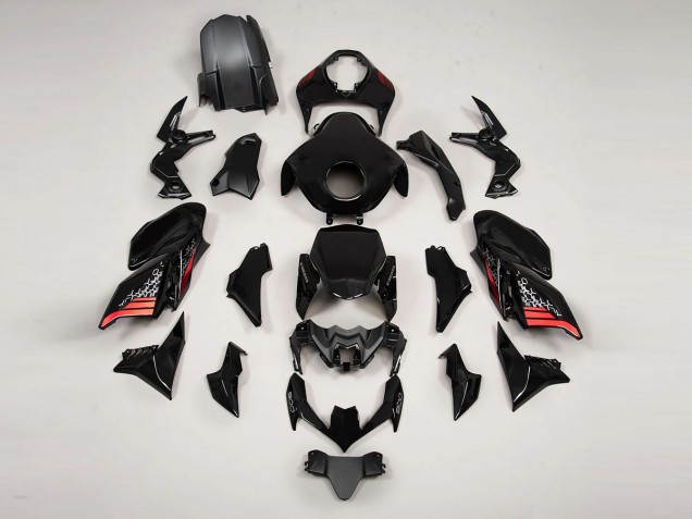 2020-2024 Black Red Kawasaki Z900 Motorcycle Fairings
