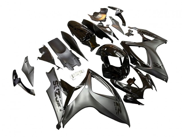 2006-2007 Glossy Black Matte Black Suzuki GSXR 600/750 Motorcycle Fairings
