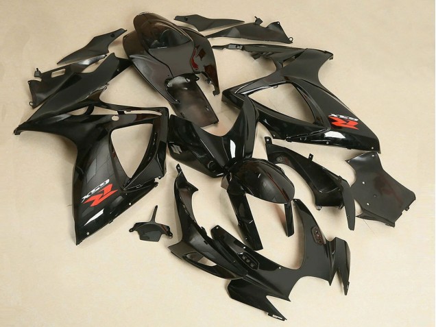 2006-2007 Glossy Black Suzuki GSXR 600/750 Motorcycle Fairing