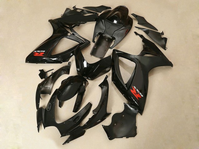 2006-2007 Glossy Black Suzuki GSXR 600/750 Motorcycle Fairing