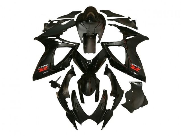 2006-2007 Glossy Black Suzuki GSXR 600/750 Motorcycle Fairing