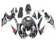 2006-2007 Black White Carbon Fiber Style Suzuki GSXR 600/750 Motorcycle Fairings