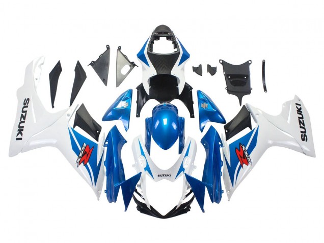2011-2024 Blue White Suzuki GSXR 600/750 Motorcycle Fairings