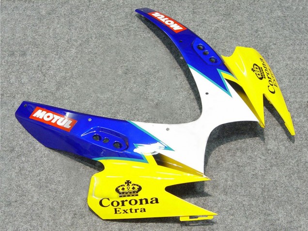 2006-2007 White Blue Yellow Corona Alstare Suzuki GSXR 600/750 Motorcycle Fairings