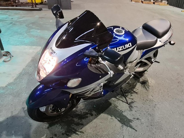 1996-2007 Blue White Suzuki GSXR 1300 Hayabusa Motorcycle Fairings