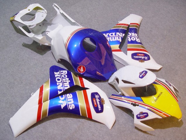 2008-2011 White Blue Yellow Gold Rothmans Honda CBR1000RR Motorcycle Fairings
