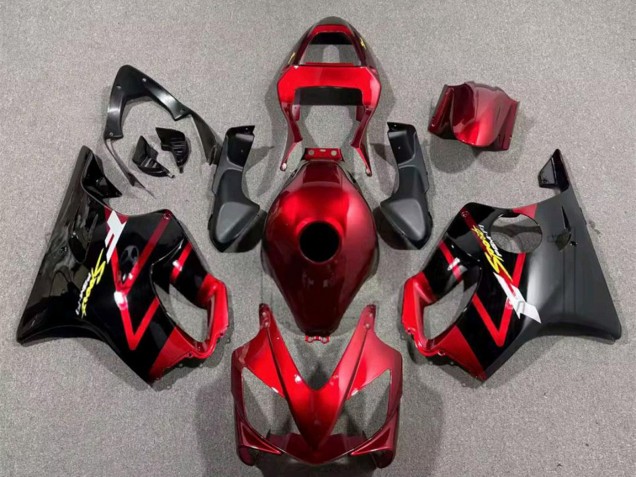 2001-2003 Candy Red Black Honda CBR600 F4i Motorcycle Fairings