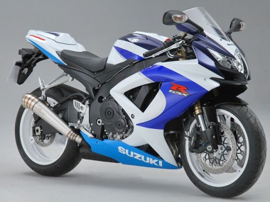 2008-2010 White Blue Red Suzuki GSXR 600/750 Motorcycle Fairings
