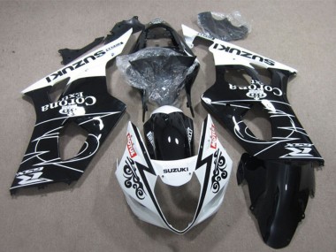 2003-2004 White Glossy Black Corona Extra Motul Suzuki GSXR 1000 Motorcycle Fairings