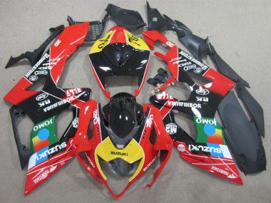 2005-2006 Black Red Yellow Blue JOMO Suzuki GSXR 1000 Motorcycle Fairings