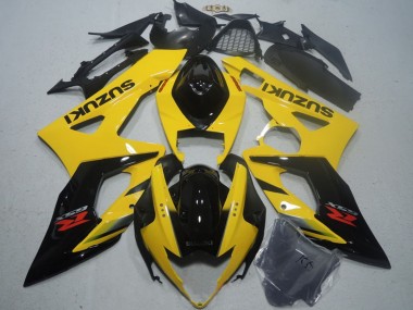 2005-2006 Yellow Glossy Black Suzuki GSXR 1000 Motorcycle Fairing