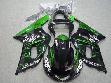 2001-2003 Glossy Black Green Corona Extra Alstare Suzuki GSXR 600 Motorcycle Fairings