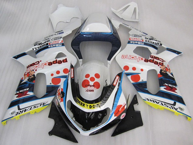 2001-2003 White Blue Red Yellow Black Dark Dog Suzuki GSXR 600 Motorcycle Fairings